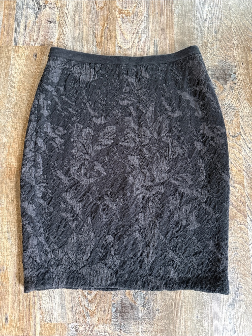 Eileen Fisher | Wool Blend Jacquard Knit Skirt